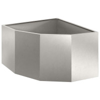 Produktbild för Hörnställning Silver 60 x 60 x 35 cm Rostfritt stål