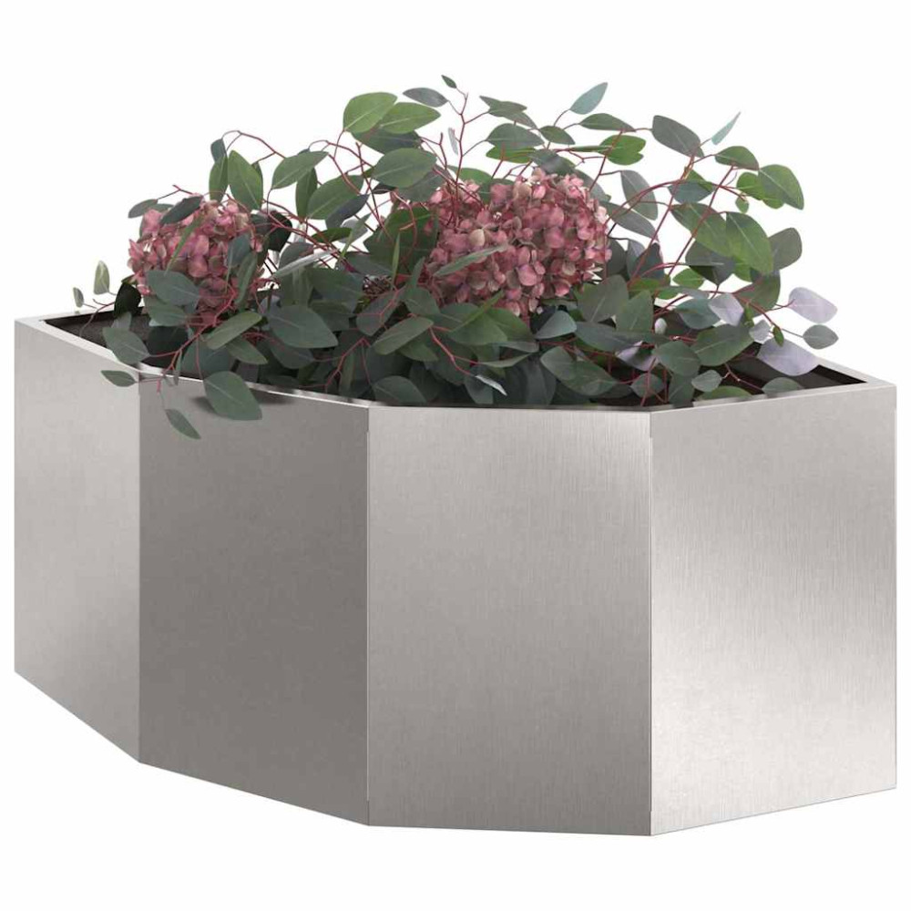 Produktbild för Hörnställning Silver 60 x 60 x 35 cm Rostfritt stål