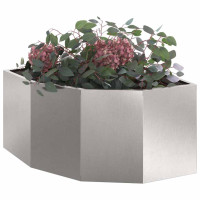 Produktbild för Hörnställning Silver 60 x 60 x 35 cm Rostfritt stål