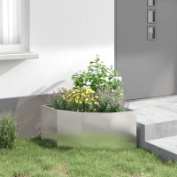 Produktbild för Hörnställning Silver 60 x 60 x 35 cm Rostfritt stål