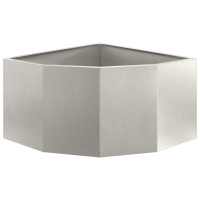 Produktbild för Hörnställning Silver 60 x 60 x 35 cm Rostfritt stål