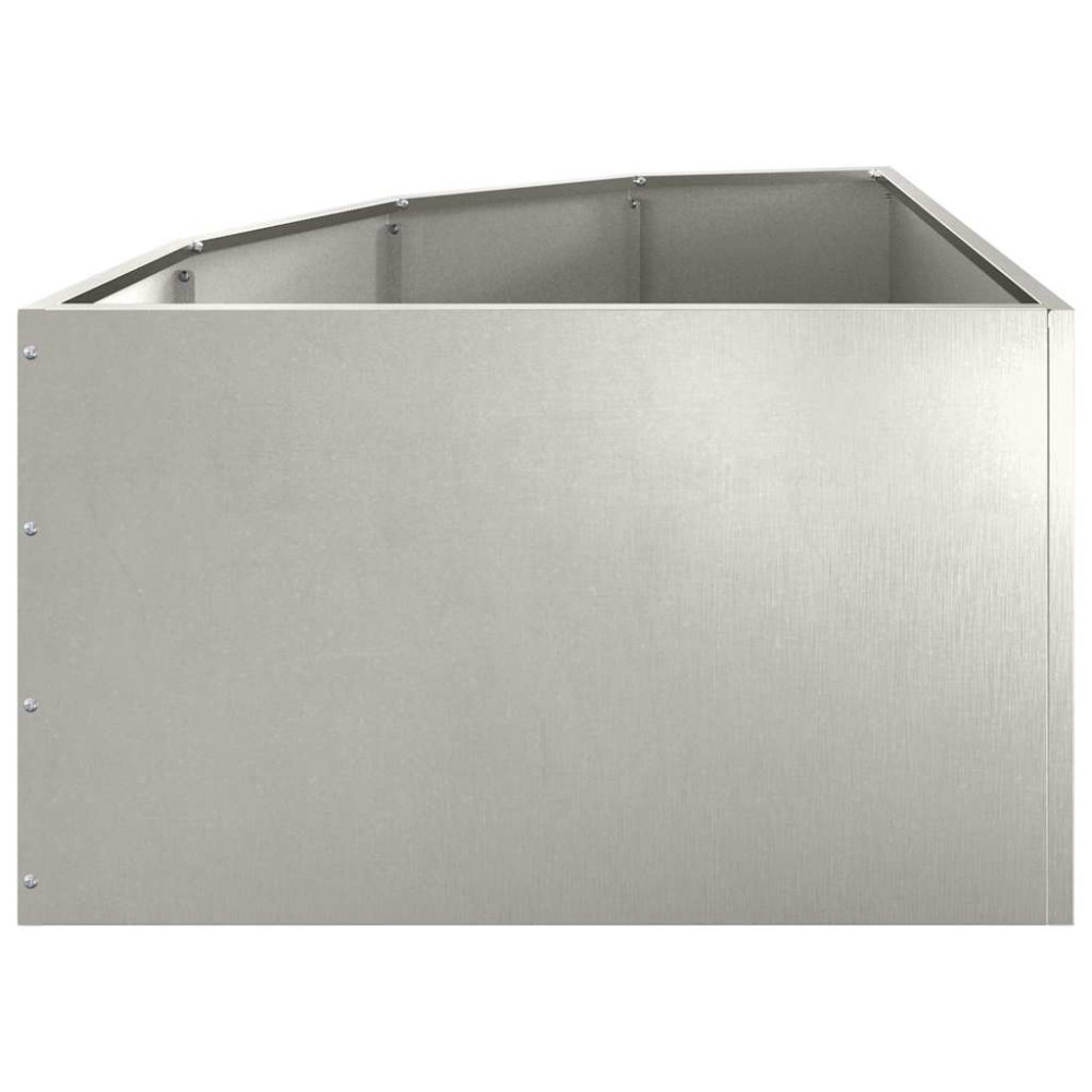 Produktbild för Hörnställning Silver 60 x 60 x 35 cm Rostfritt stål