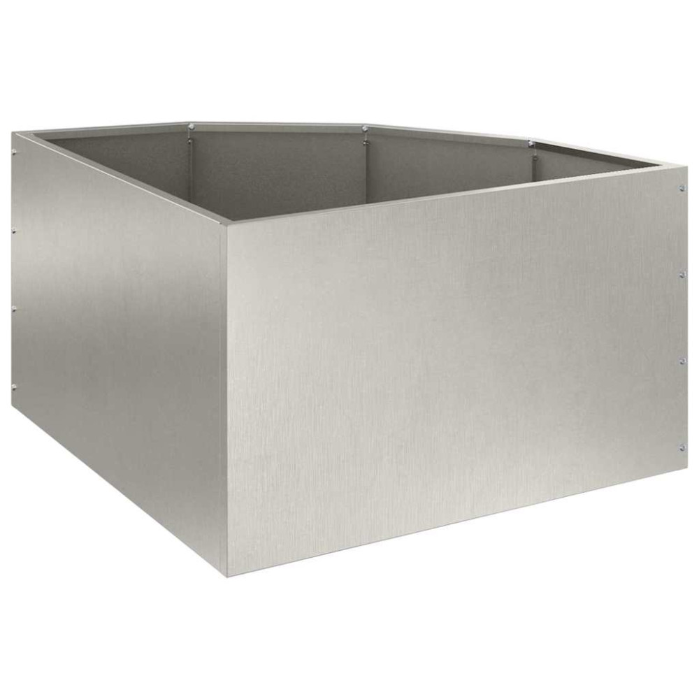Produktbild för Hörnställning Silver 60 x 60 x 35 cm Rostfritt stål