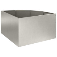 Produktbild för Hörnställning Silver 60 x 60 x 35 cm Rostfritt stål