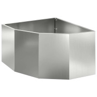 Produktbild för Hörnställning Silver 60 x 60 x 35 cm Galvaniserat stål