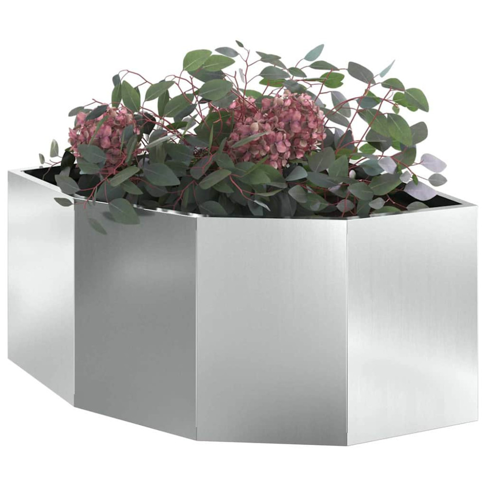 Produktbild för Hörnställning Silver 60 x 60 x 35 cm Galvaniserat stål