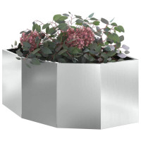 Produktbild för Hörnställning Silver 60 x 60 x 35 cm Galvaniserat stål