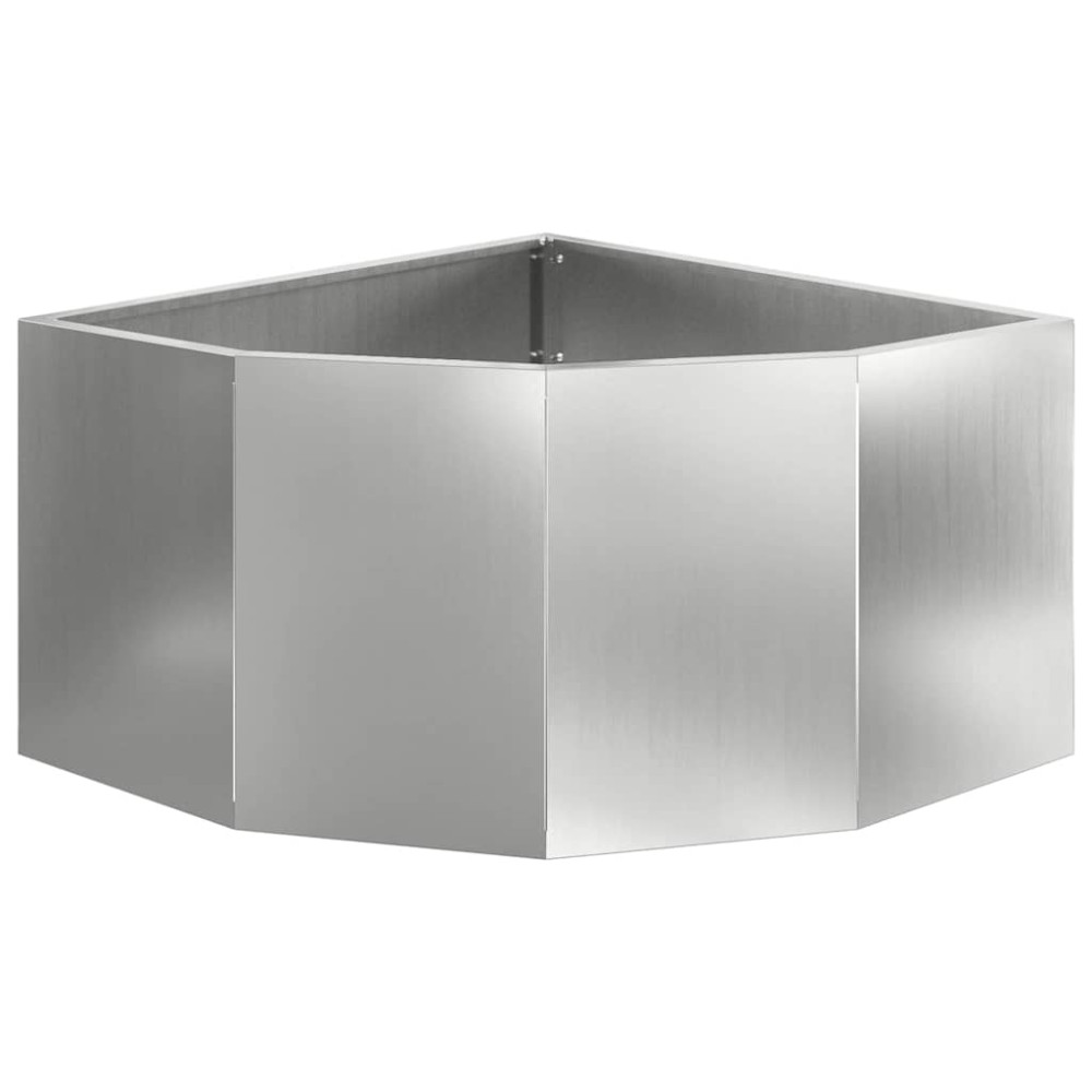 Produktbild för Hörnställning Silver 60 x 60 x 35 cm Galvaniserat stål