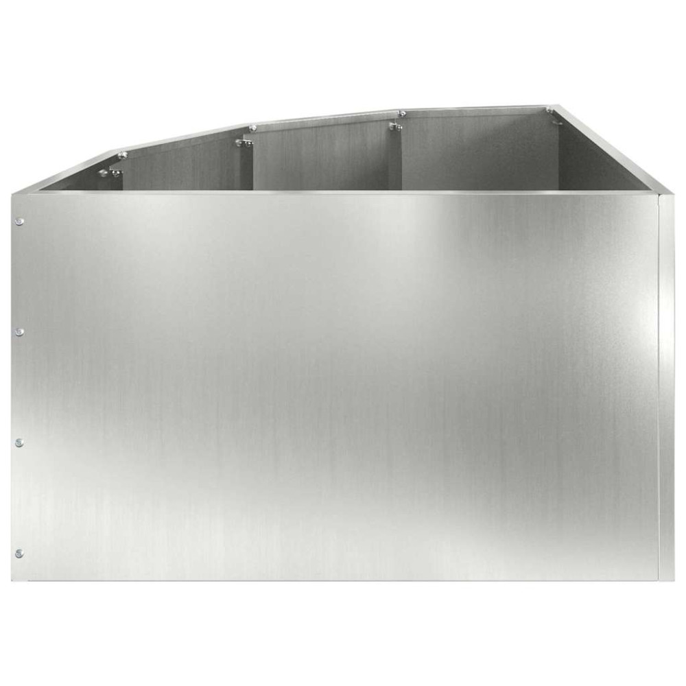 Produktbild för Hörnställning Silver 60 x 60 x 35 cm Galvaniserat stål