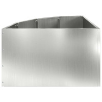 Produktbild för Hörnställning Silver 60 x 60 x 35 cm Galvaniserat stål