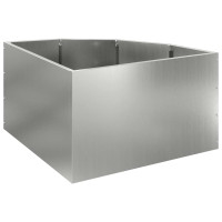 Produktbild för Hörnställning Silver 60 x 60 x 35 cm Galvaniserat stål