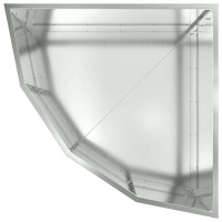 Produktbild för Hörnställning Silver 60 x 60 x 35 cm Galvaniserat stål