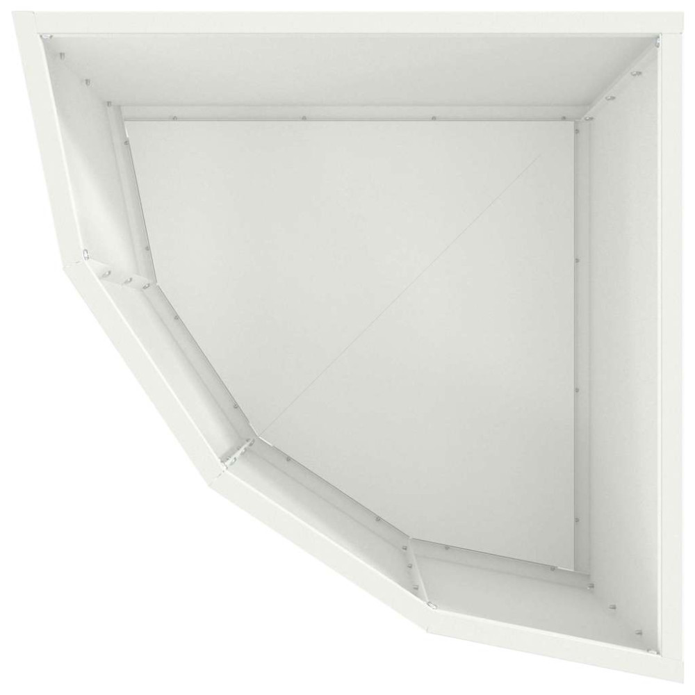 Produktbild för Hörnställning Vit 45 x 45 x 35 cm Stål