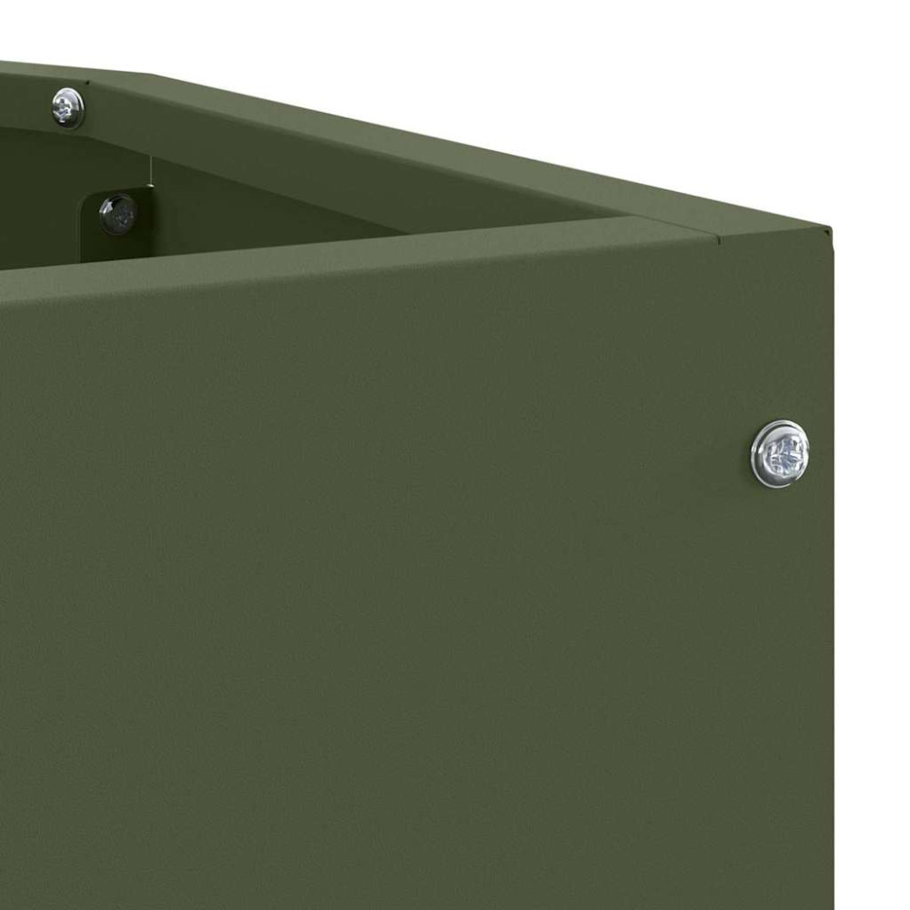 Produktbild för Hörnställning Olivgrön 45 x 45 x 35 cm Stål