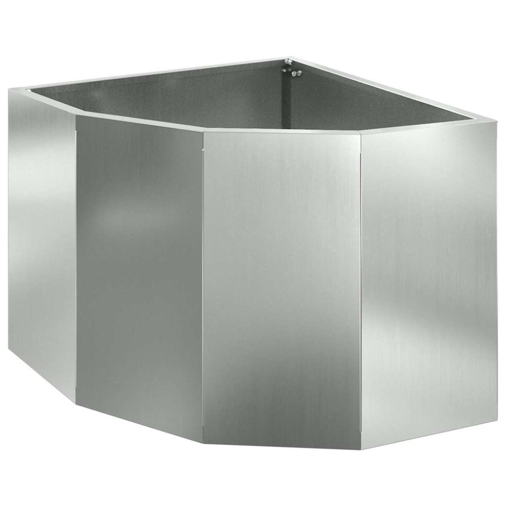 Produktbild för Hörnställning Silver 45 x 45 x 35 cm Galvaniserat stål