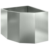Produktbild för Hörnställning Silver 45 x 45 x 35 cm Galvaniserat stål
