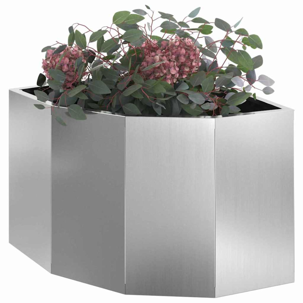 Produktbild för Hörnställning Silver 45 x 45 x 35 cm Galvaniserat stål