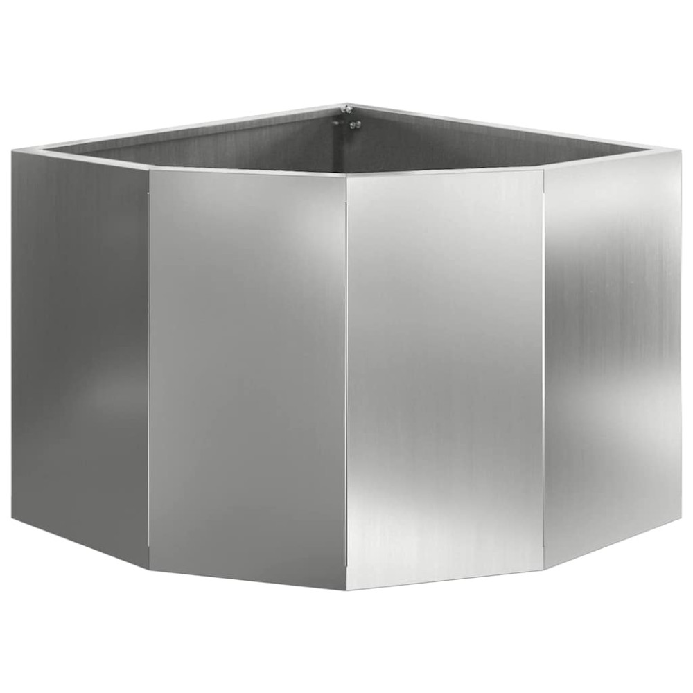 Produktbild för Hörnställning Silver 45 x 45 x 35 cm Galvaniserat stål