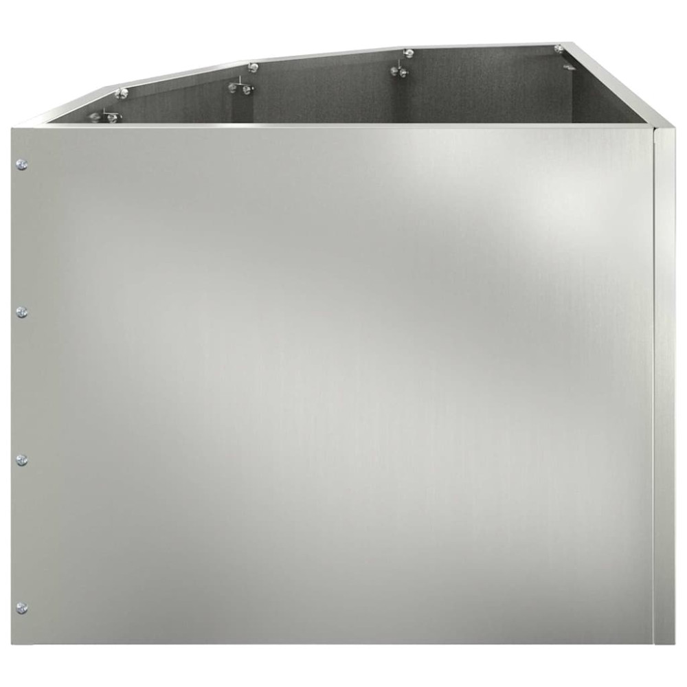 Produktbild för Hörnställning Silver 45 x 45 x 35 cm Galvaniserat stål