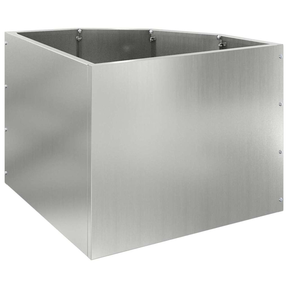Produktbild för Hörnställning Silver 45 x 45 x 35 cm Galvaniserat stål
