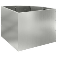 Produktbild för Hörnställning Silver 45 x 45 x 35 cm Galvaniserat stål