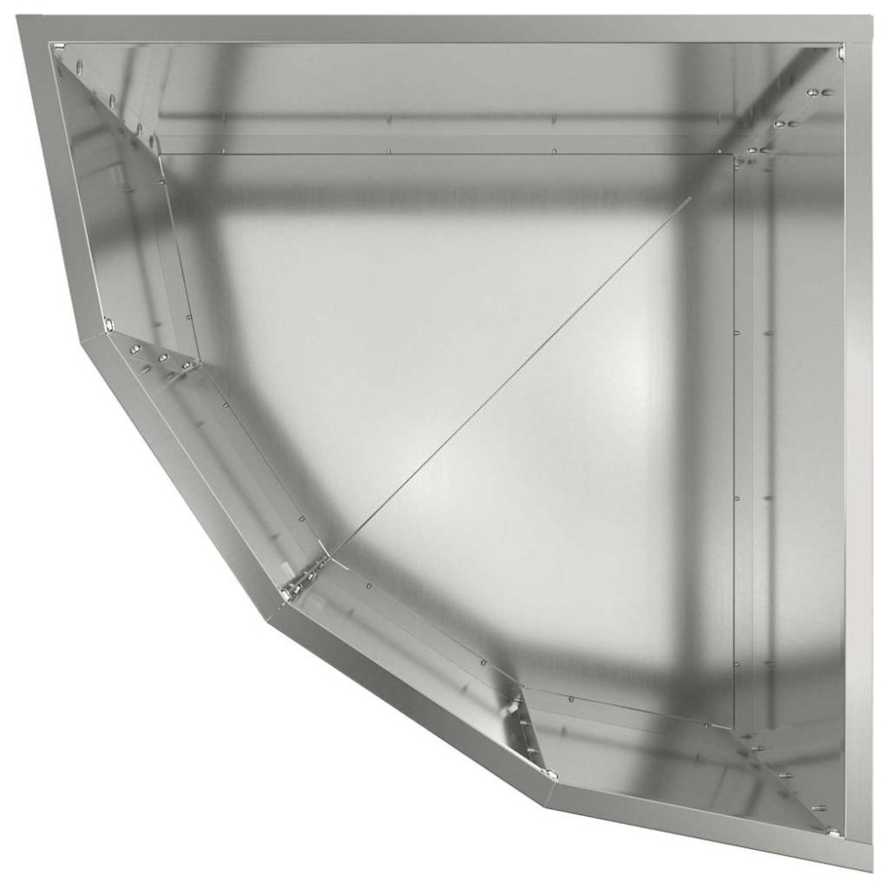 Produktbild för Hörnställning Silver 45 x 45 x 35 cm Galvaniserat stål
