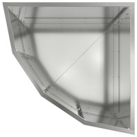 Produktbild för Hörnställning Silver 45 x 45 x 35 cm Galvaniserat stål