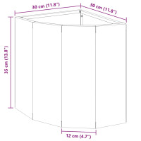 Produktbild för Hörnställning Antracit 30 x 30 x 35 cm Stål