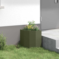 Produktbild för Hörnställning Olivgrön 30 x 30 x 35 cm Stål