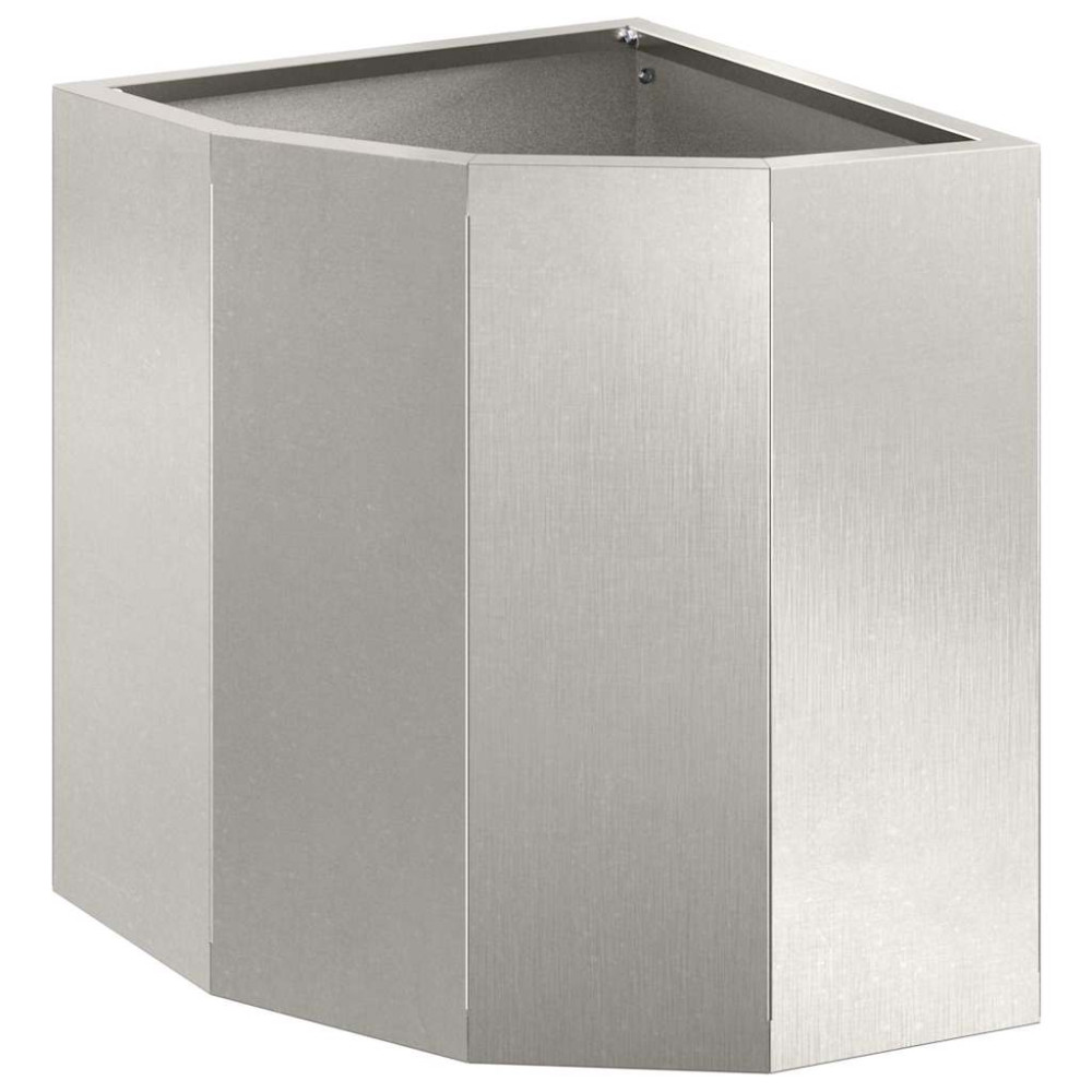 Produktbild för Hörnställning Silver 30 x 30 x 35 cm Rostfritt stål