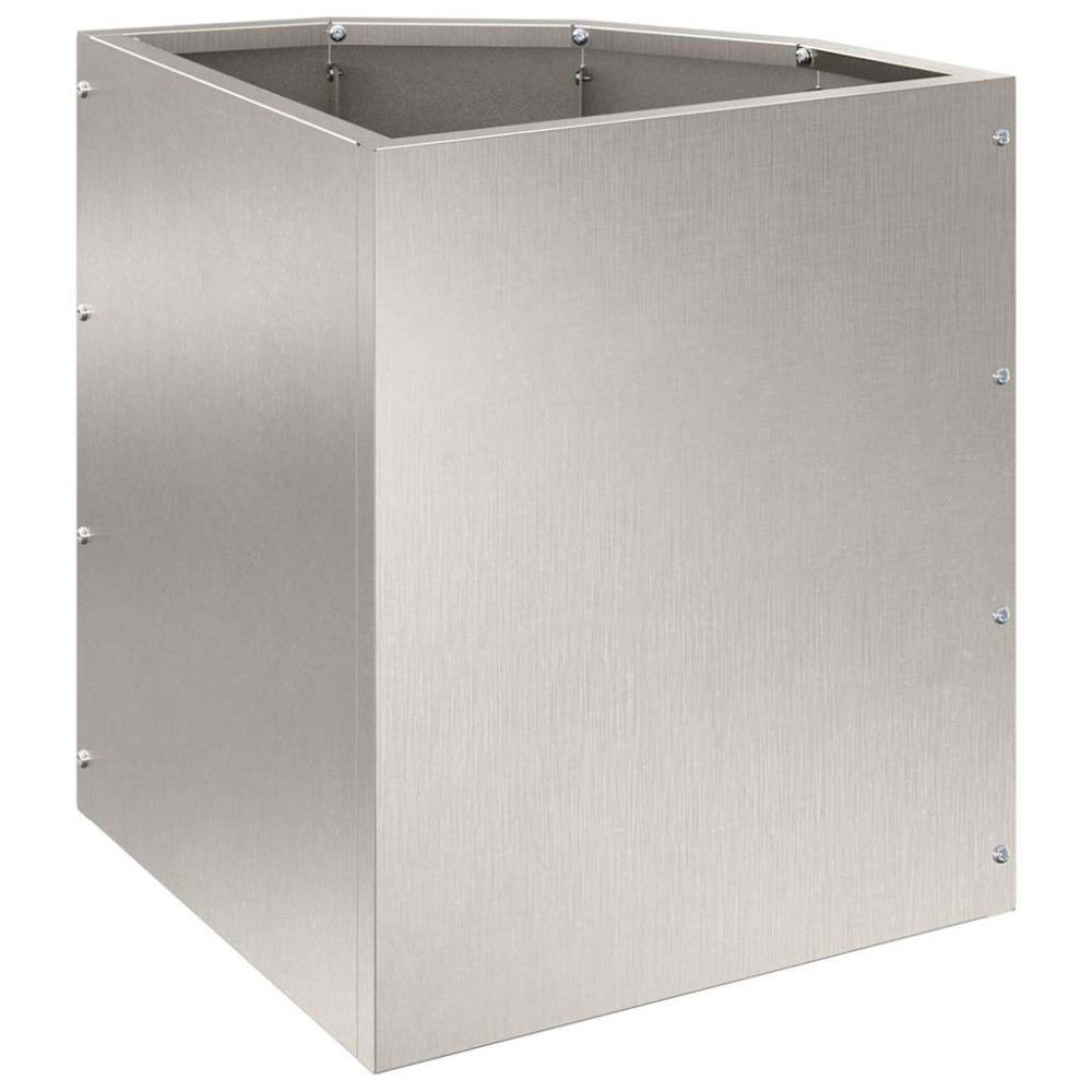 Produktbild för Hörnställning Silver 30 x 30 x 35 cm Rostfritt stål