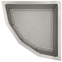 Produktbild för Hörnställning Silver 30 x 30 x 35 cm Rostfritt stål