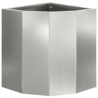 Produktbild för Hörnställning Silver 30 x 30 x 35 cm Galvaniserat stål