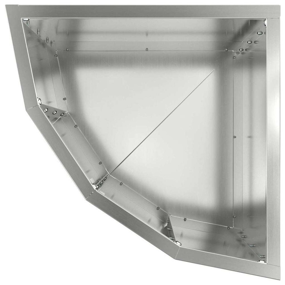 Produktbild för Hörnställning Silver 30 x 30 x 35 cm Galvaniserat stål