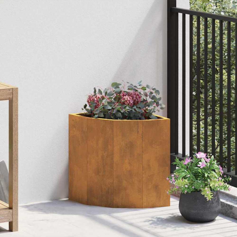 Produktbild för Hörnställning Rostig 30 x 30 x 35 cm cortenstål