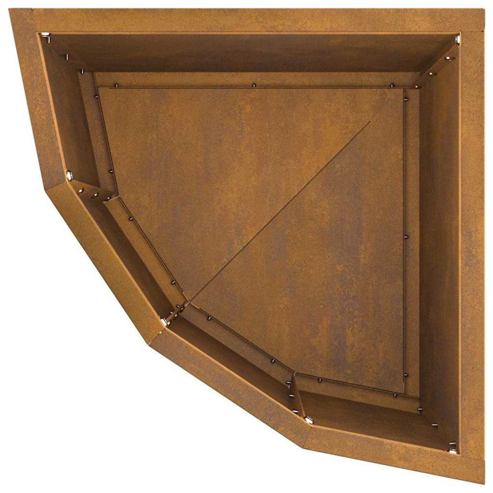 Produktbild för Hörnställning Rostig 30 x 30 x 35 cm cortenstål