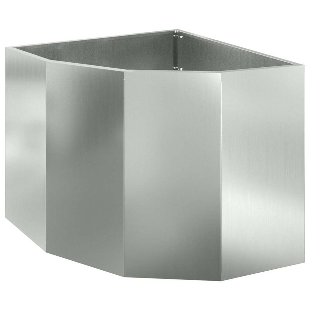 Produktbild för Hörnställning Silver 60 x 60 x 50 cm Galvaniserat stål