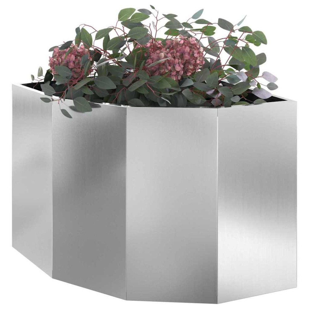 Produktbild för Hörnställning Silver 60 x 60 x 50 cm Galvaniserat stål