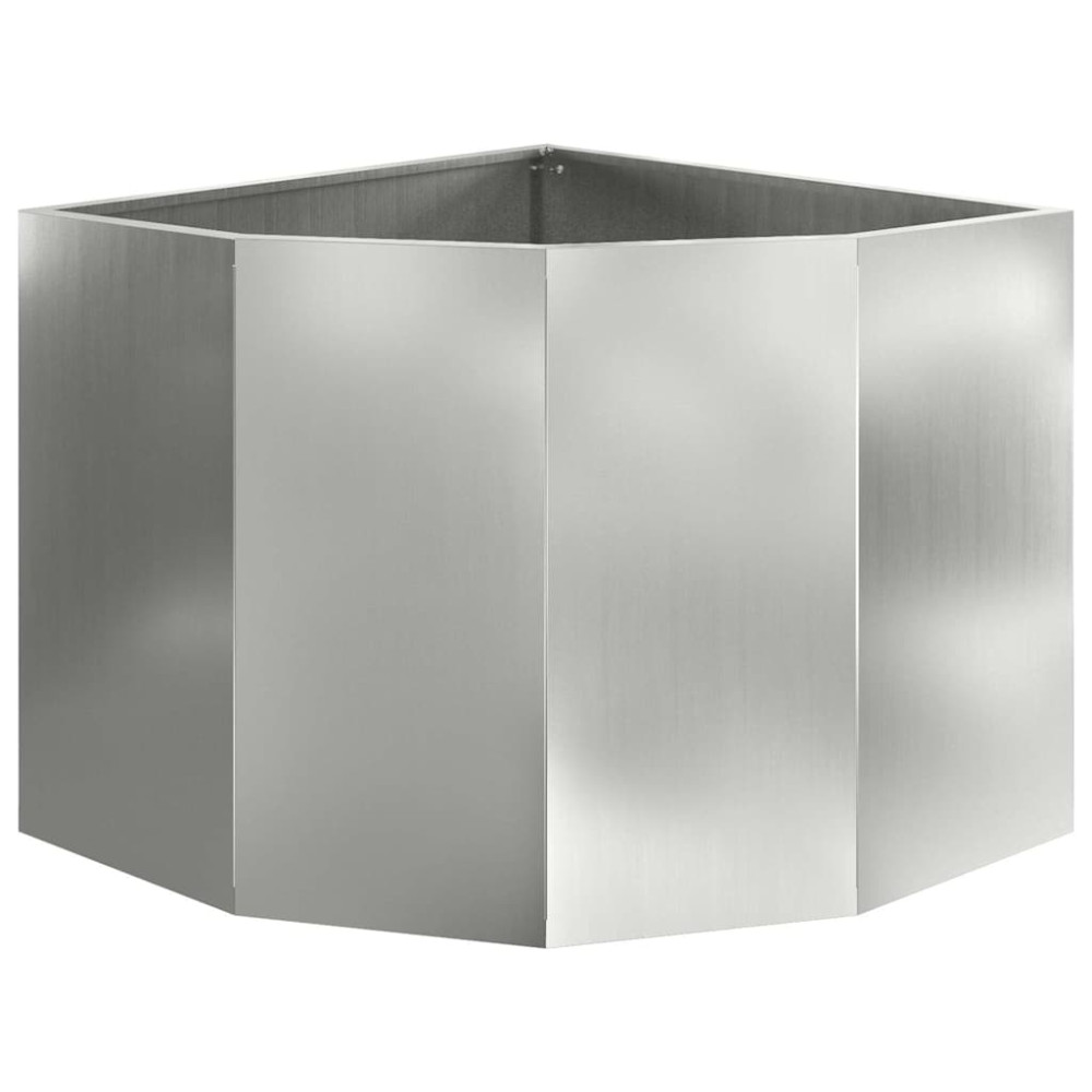 Produktbild för Hörnställning Silver 60 x 60 x 50 cm Galvaniserat stål