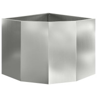 Produktbild för Hörnställning Silver 60 x 60 x 50 cm Galvaniserat stål