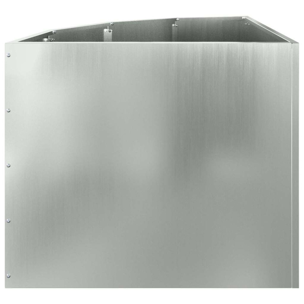 Produktbild för Hörnställning Silver 60 x 60 x 50 cm Galvaniserat stål