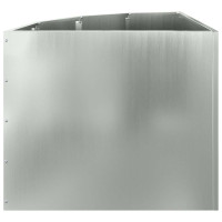 Produktbild för Hörnställning Silver 60 x 60 x 50 cm Galvaniserat stål