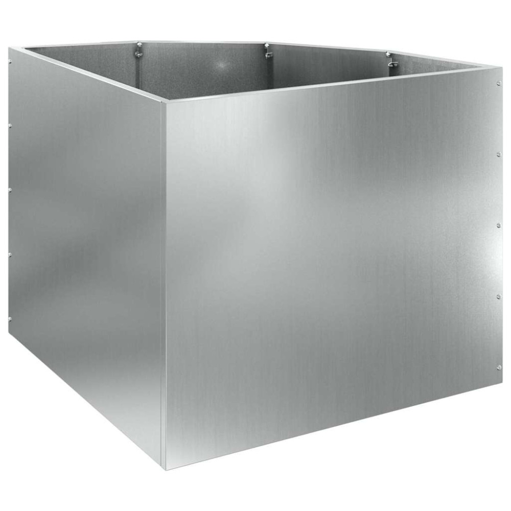 Produktbild för Hörnställning Silver 60 x 60 x 50 cm Galvaniserat stål
