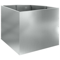 Produktbild för Hörnställning Silver 60 x 60 x 50 cm Galvaniserat stål