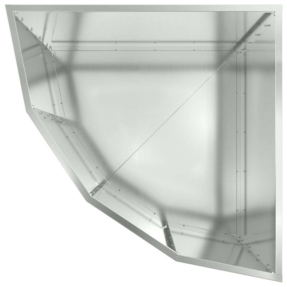 Produktbild för Hörnställning Silver 60 x 60 x 50 cm Galvaniserat stål