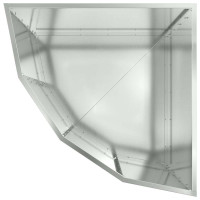 Produktbild för Hörnställning Silver 60 x 60 x 50 cm Galvaniserat stål