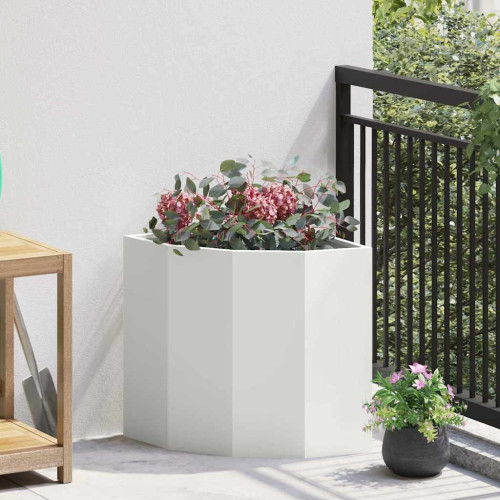 vidaXL Hörnställning Vit 45 x 45 x 50 cm Stål