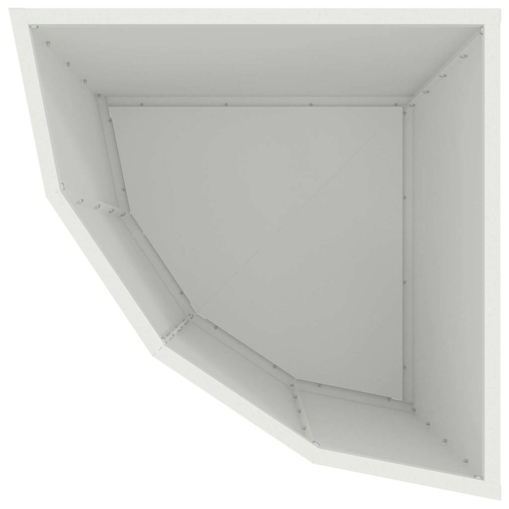 Produktbild för Hörnställning Vit 45 x 45 x 50 cm Stål