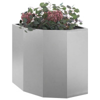 Produktbild för Hörnställning Silver 45 x 45 x 50 cm Rostfritt stål