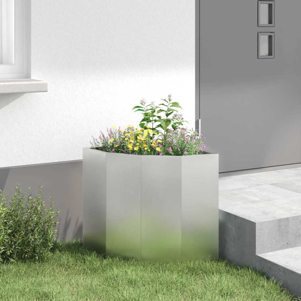 Produktbild för Hörnställning Silver 45 x 45 x 50 cm Rostfritt stål